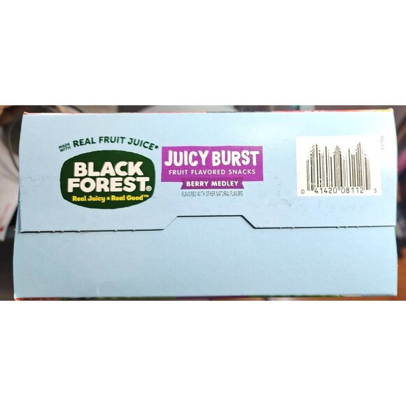 Black Forest Juicy Burst Fruit Flavored Berry Medley 40 Pouch 0.8 oz 22g Pouches - Picture 9 of 15